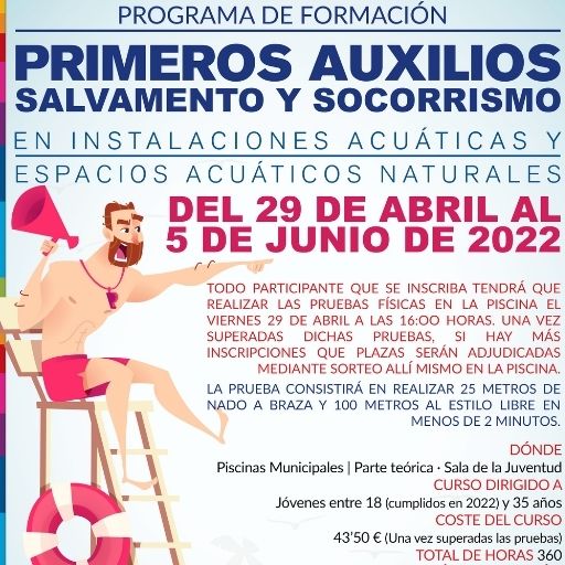 Programa de Formación: PRIMEROS AUXILIOS, SALVAMENTO Y SOCORRISMO