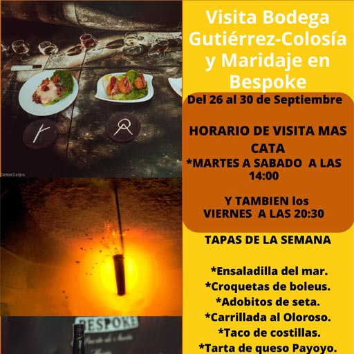 Visita Bodega Gutiérrez Colosía y Maridaje en Bespoke