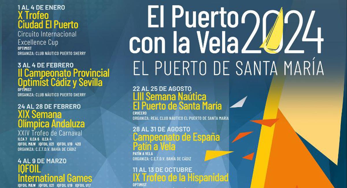 'El Puerto con la Vela 2024' propone 14 regatas que mantienen a la ciudad como referente en el calendario de competiciones náuticas