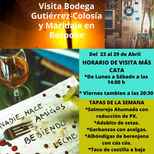 Visita Bodega Gutiérrez Colosía y Maridaje en Bespoke
