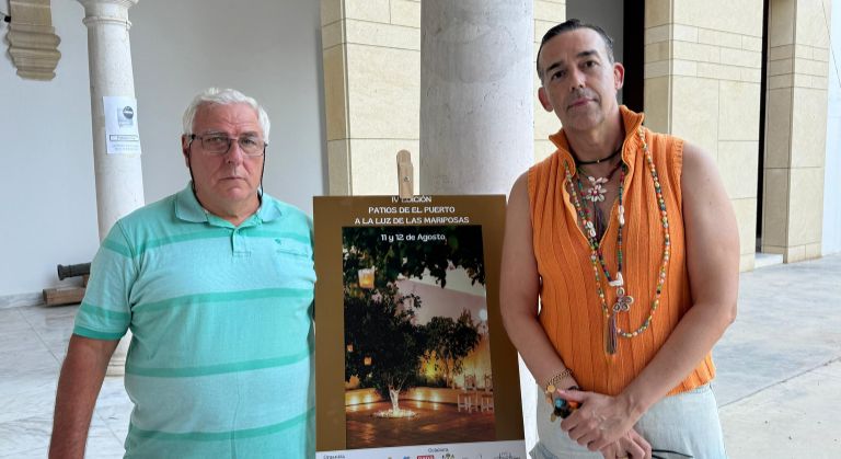 La Fiesta de los Patios de El Puerto a la Luz de las Mariposas vuelve a iluminar el centro el 11 y 12 de agosto