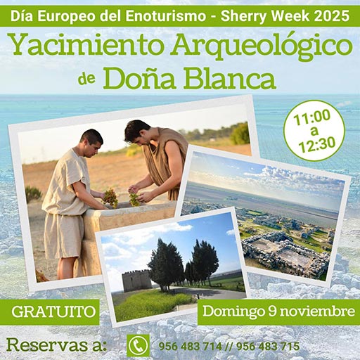 Visita interpretada con recreación histórica al Yacimiento de Doña Blanca Visita interpretada con recreación histórica al Yacimiento de Doña Blanca