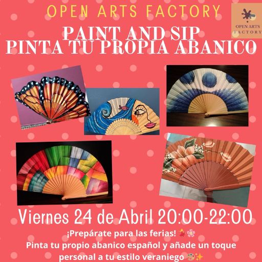 Paint & Sip - Pinta tu propio abanico en Open Arts Factory
